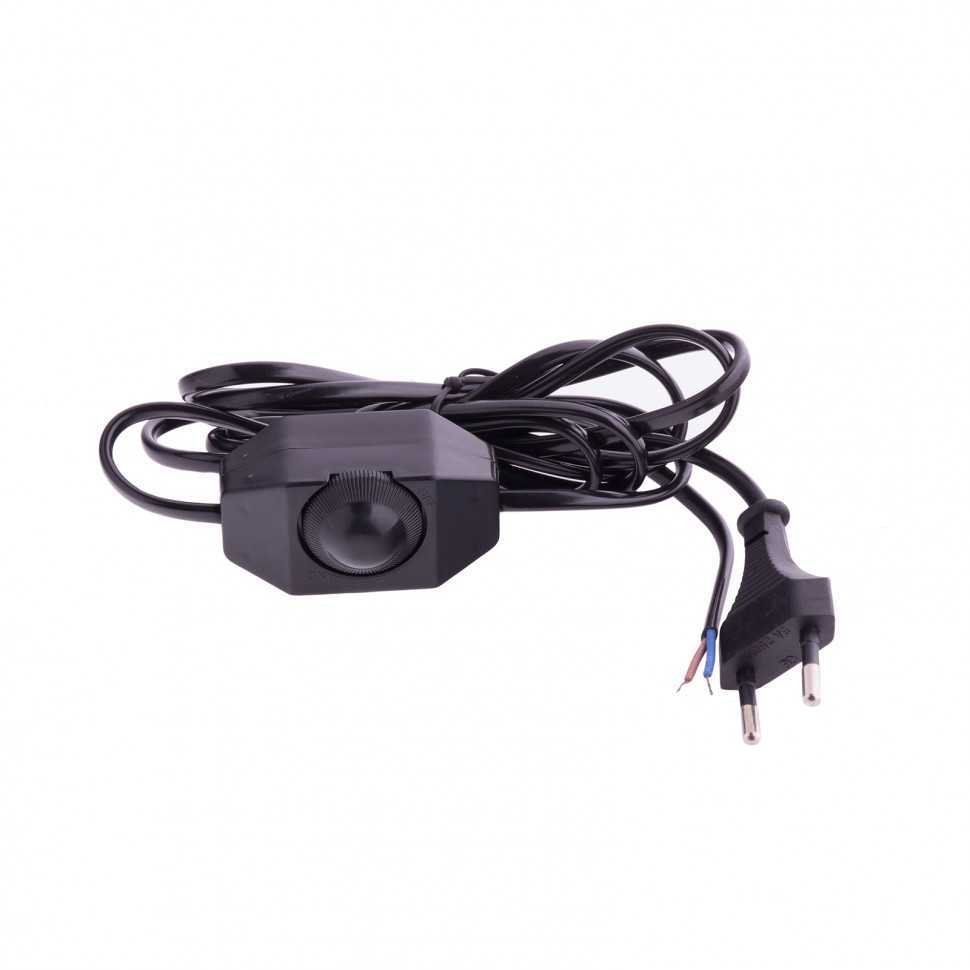 Шнур электрический соединительный, для бра с диммером, 1.5 м, 120 Вт, черный, тип V-2 Россия Сибртех Удлинители электрические фото, изображение