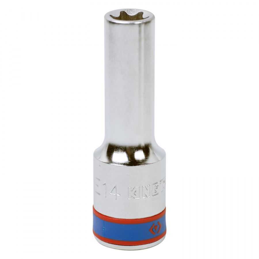Головка торцевая TORX Е-стандарт 1/2", E14, L = 77 мм KING TONY 427514M Торцевые головки E-типа (TORX) фото, изображение