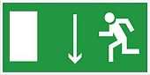 E10 Указатель двери эвакуационного выхода (левосторонний) Эвакуационные знаки фото, изображение